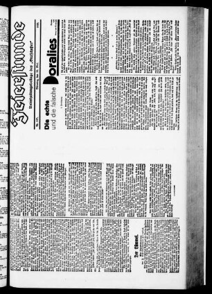 Die Feierstunde. 1919-1939