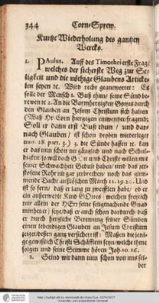 Kurze Wiederholung des ganzen Wercks.