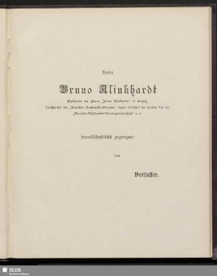 Herrn Bruno Klinkhardt freundschaftlich zugeeignet