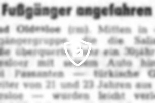 Fußgänger angefahren
