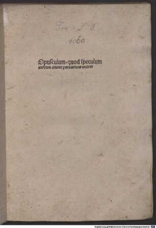 Speculum aureum animae peccatricis
