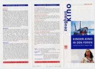 Programm des Zeughaus-Kinos für die Schulferien im Sommer 1996