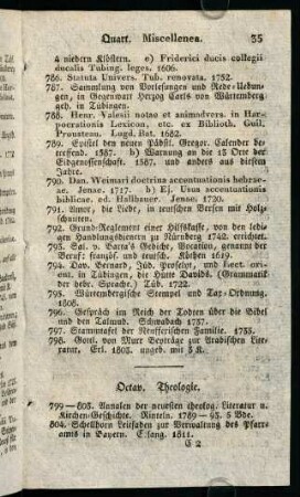 35-65, Octav. Theologie.