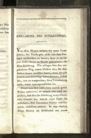 Erklärung des Titelkupfers.