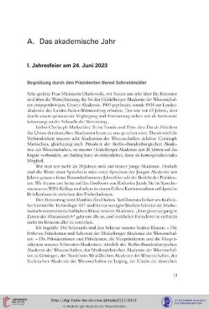A. Das akademische Jahr