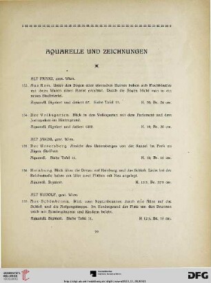 Aquarelle und Zeichnungen (Nr. 153-216)