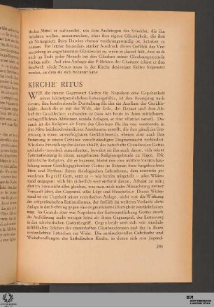 Kirche. Ritus