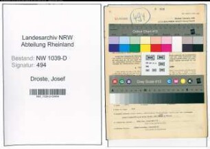 Entnazifizierung Josef Droste , geb. 25.02.1895 (Steuersekretaer)