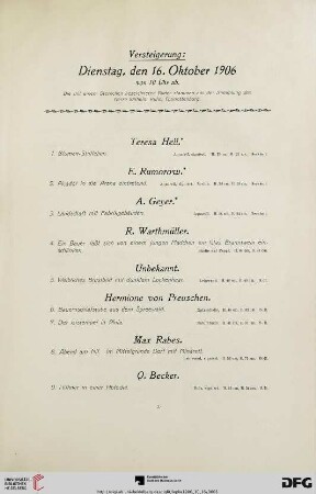 [Gemaelde erster Meister unserer Zeit] (Nr. 1-161)