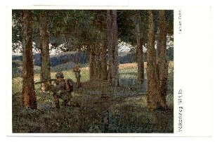 Völkerkrieg 1914/15 Nr. 115: Hart am Feind (Mayer)