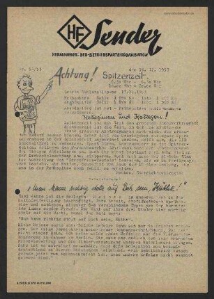 'HF-Sender' [Flugblatt], Nr.51/1953 (16. Dezember 1953)