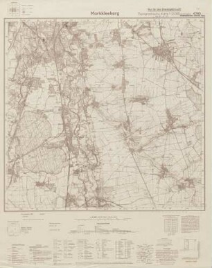 4740 Markkleeberg, Topographische Karte 1:25000 (4cm - Karte)