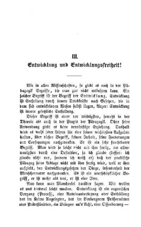 Entwicklung und Entwicklungsfreiheit!