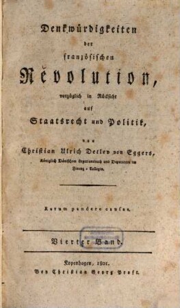 Denkwürdigkeiten der französischen Revolution in vorzüglicher Rücksicht auf Staatsrecht und Politik. 4