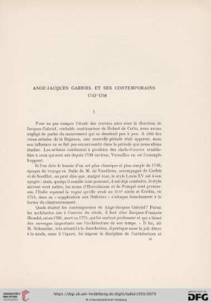 Ange-Jacques Gabriel et ses contemporains 1742-1758