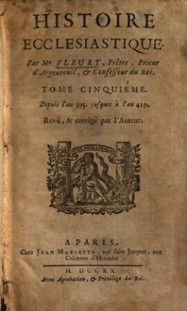 Histoire ecclesiastique, 5. Depuis l'an 395. jusques à l'an 429