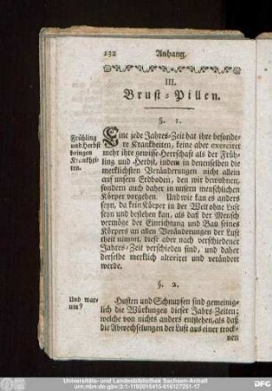III. Brust-Pillen.