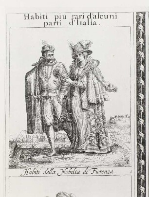 Italia (Karte 22); Ausschnitt: Tracht des florentinischen Adels