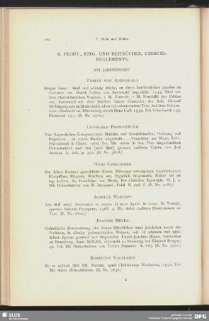 B. Fecht-, Ring- und Reitbücher, Exercir-Reglements