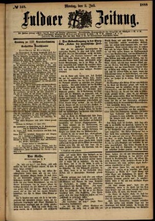 Ausgabe vom Montag, den 02. Juli 1888.