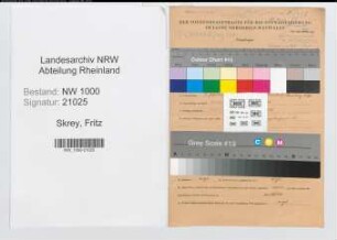 Entnazifizierung Fritz Skrey, geb. 07.02.1888 ()
