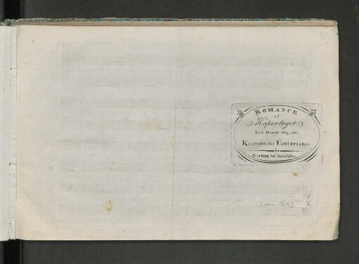Romance af Kapertoget : klaveer eller fortepiano