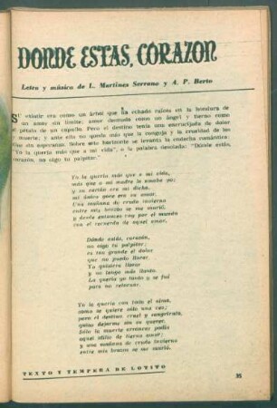 Dónde estás corazón