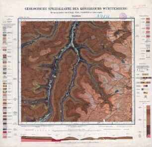 [7217] Wildbad, Geologische Spezialkartedes Königreichs Württemberg