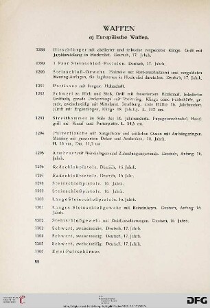 Waffen (Nr. 1288-1331)
