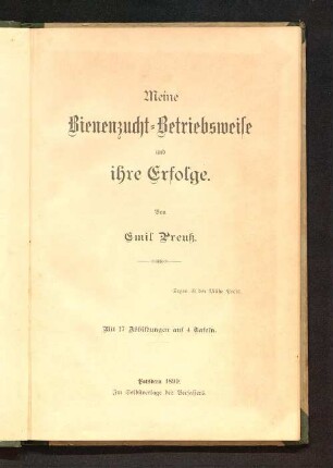 Meine Bienenzucht-Betriebsweise und ihre Erfolge