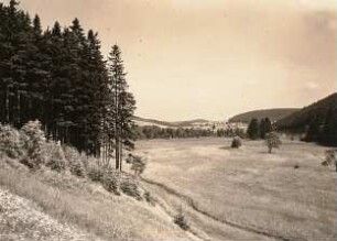 Erzgebirge. Blick ins Flöhatal bei Rauschenbach talaufwärts