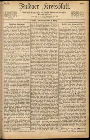 Ausgabe vom Donnerstag, den 02. März 1882.