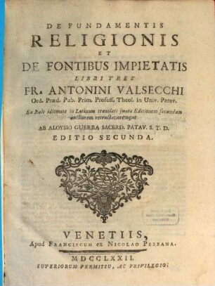 Fundamenta religionis et fontes impietatis