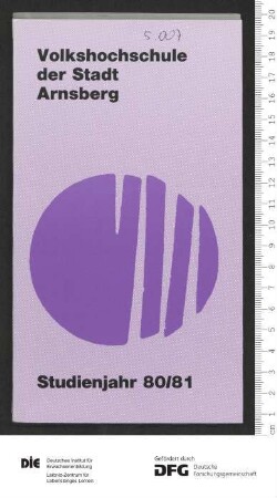 Programm Jahr 1980/1981