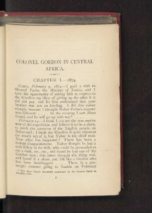 Colonel Gordon in Central Africa. Chapter I. - 1874.
