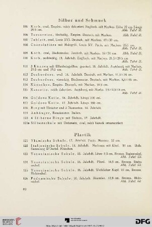 Plastik (Nr. 121-133)