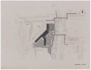 Oberpostdirektion, Hamburg: Lageplan, 1:500