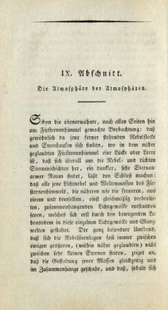 IX. Abschnitt. Die Atmosphäre der Atmosphären