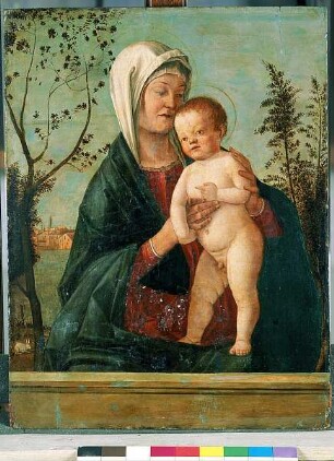 Madonna in Halbfigur mit dem Christuskinde, Folio 00158