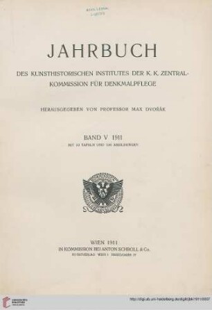 5: Jahrbuch des Kunsthistorischen Institutes