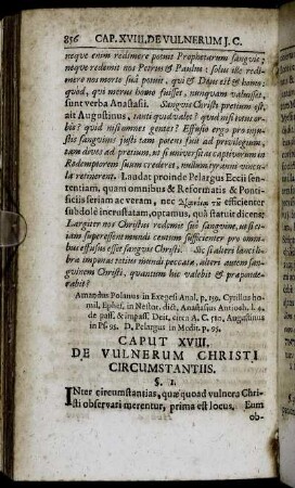 Caput XVIII. De Vulnerum Christi Circumstantiis.