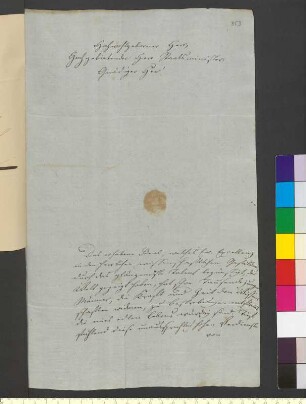 Brief von Winckler, Heinrich Arnold Wilhelm an Goethe, Johann Wolfgang von