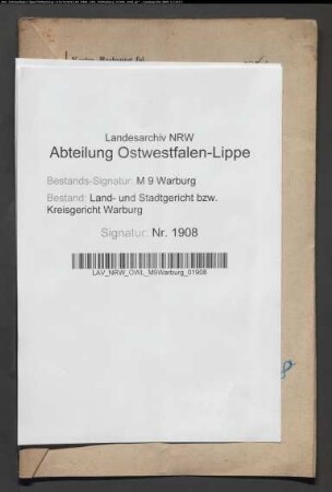 Erblasser: Falke, Elisabeth, geb. Cloidt: