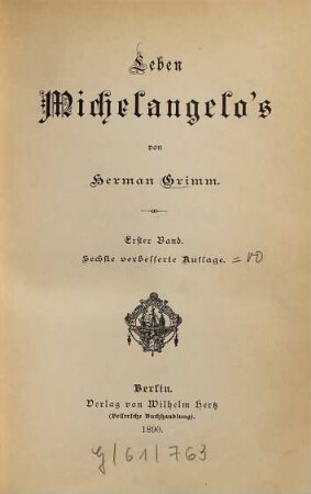 Leben Michelangelo's, 1