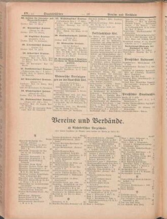 Vereine und Verbände.