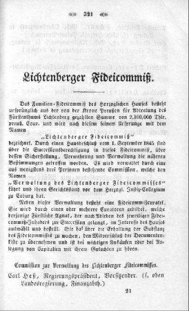 Lichtenberger Fideicommiß