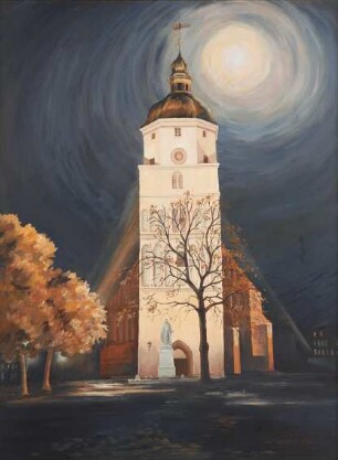 Ingrid Groschke - Paul-Gerhardt-Kirche bei Nacht