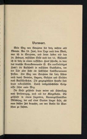 11-29, Von Serajewo bis Lodz