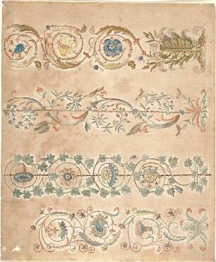 Laves, Georg Ludwig Friedrich; Studienzeichnungen - florale Ornamente (Ansichten)