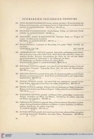 Stickereien, Gobelins, Teppiche (Nr. 454-476)